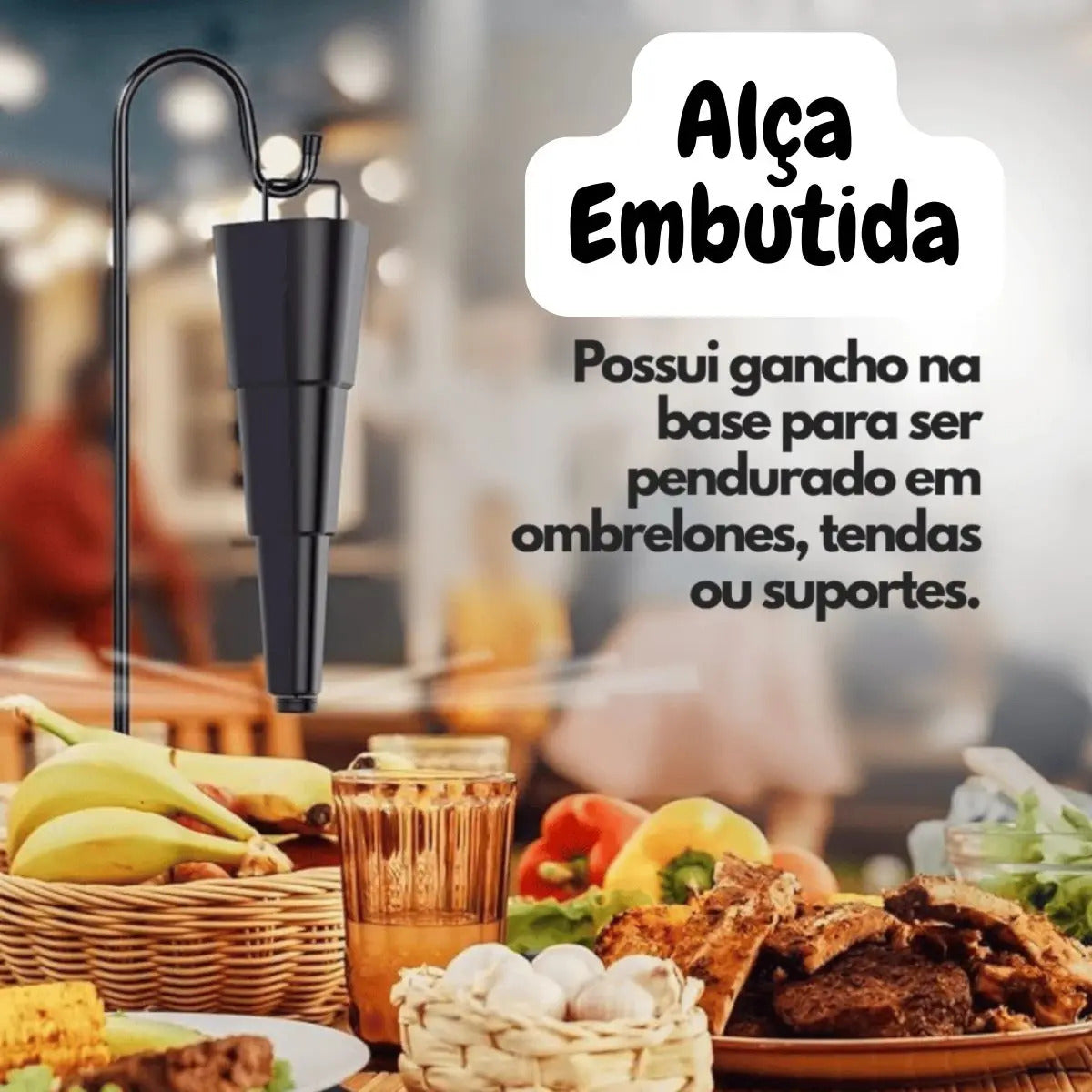 Kit 3 Ventilador Repelente De Mesa Espanta Mosca Portátil Cor Preto