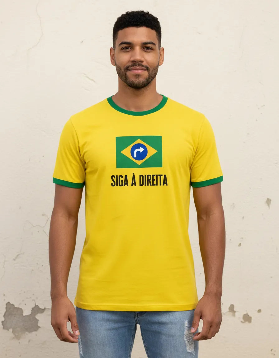 Camiseta Siga A Direita - Coleção AcordaBrasil!™