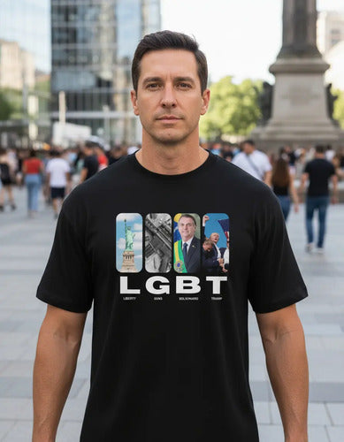 Camiseta LibertyGunsBolsonaroTrump - Coleção AcordaBrasil!™
