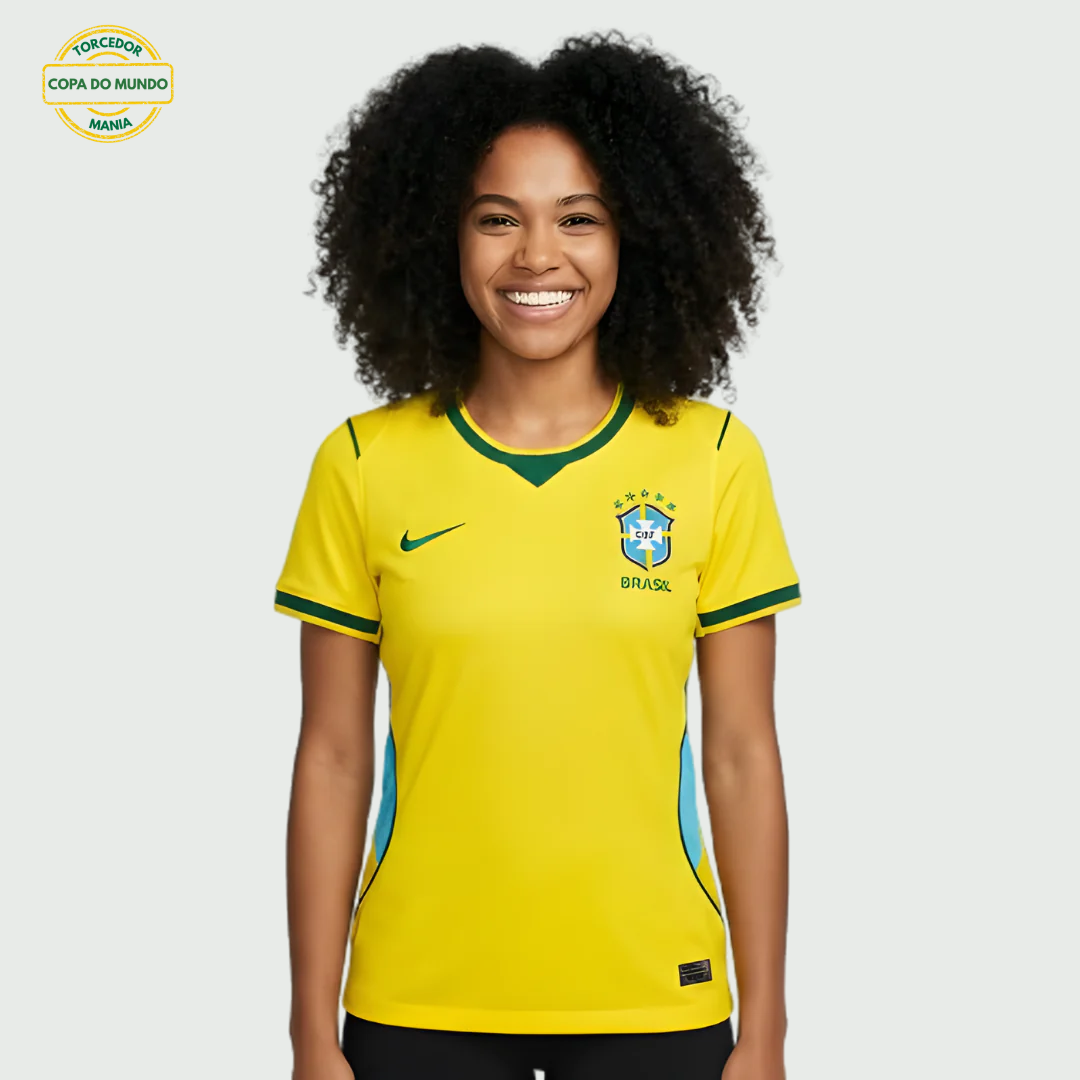 Camisa Feminina Seleção Brasileira 2026 Amarela