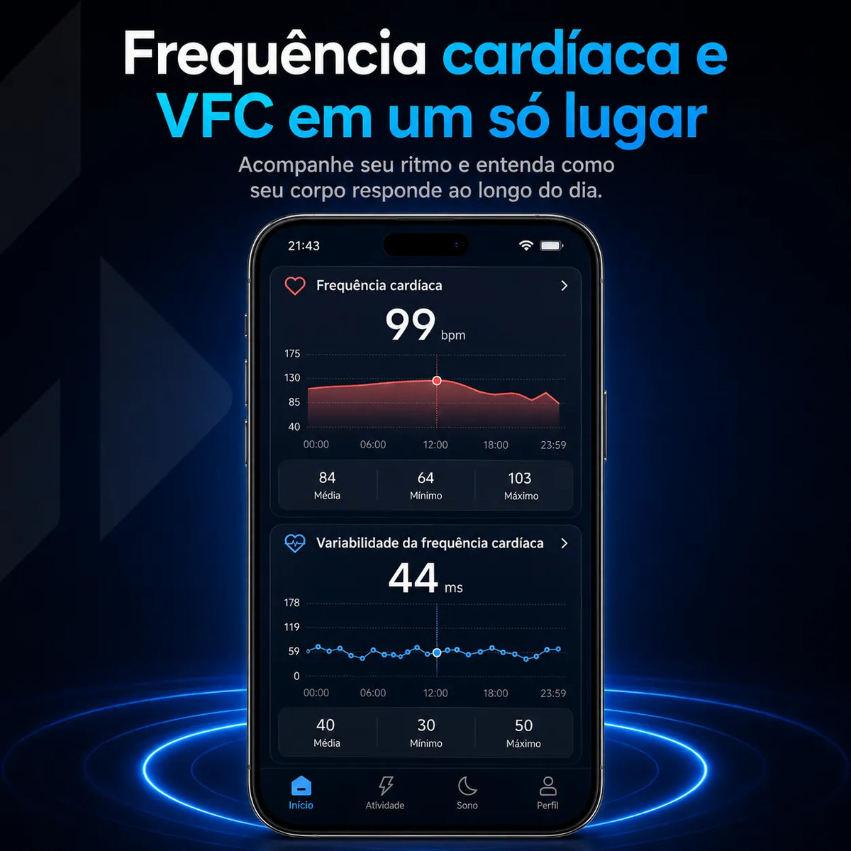 Anel Inteligente Smart Ring para Sono, Saúde e Performance