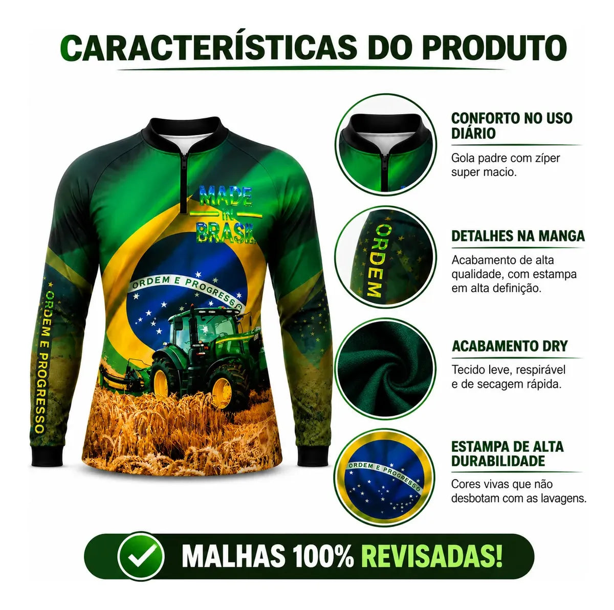 Camiseta AgroBrasil Bruto - Coleção AcordaBrasil!™ [UV50] [OFERTA LEVE 3 PAGUE 1]