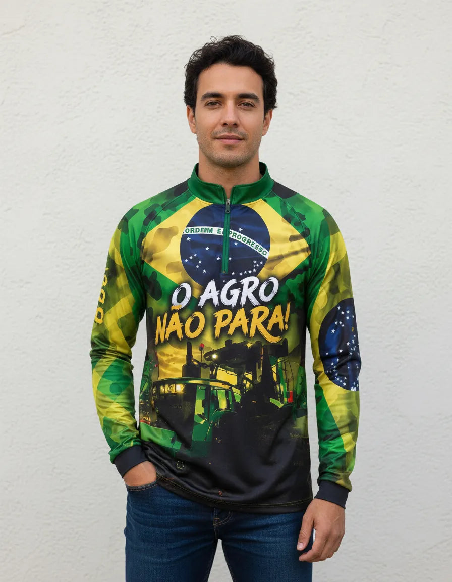 Camiseta AgroBrasil Bruto - Coleção AcordaBrasil!™ [UV50] [OFERTA LEVE 3 PAGUE 1]