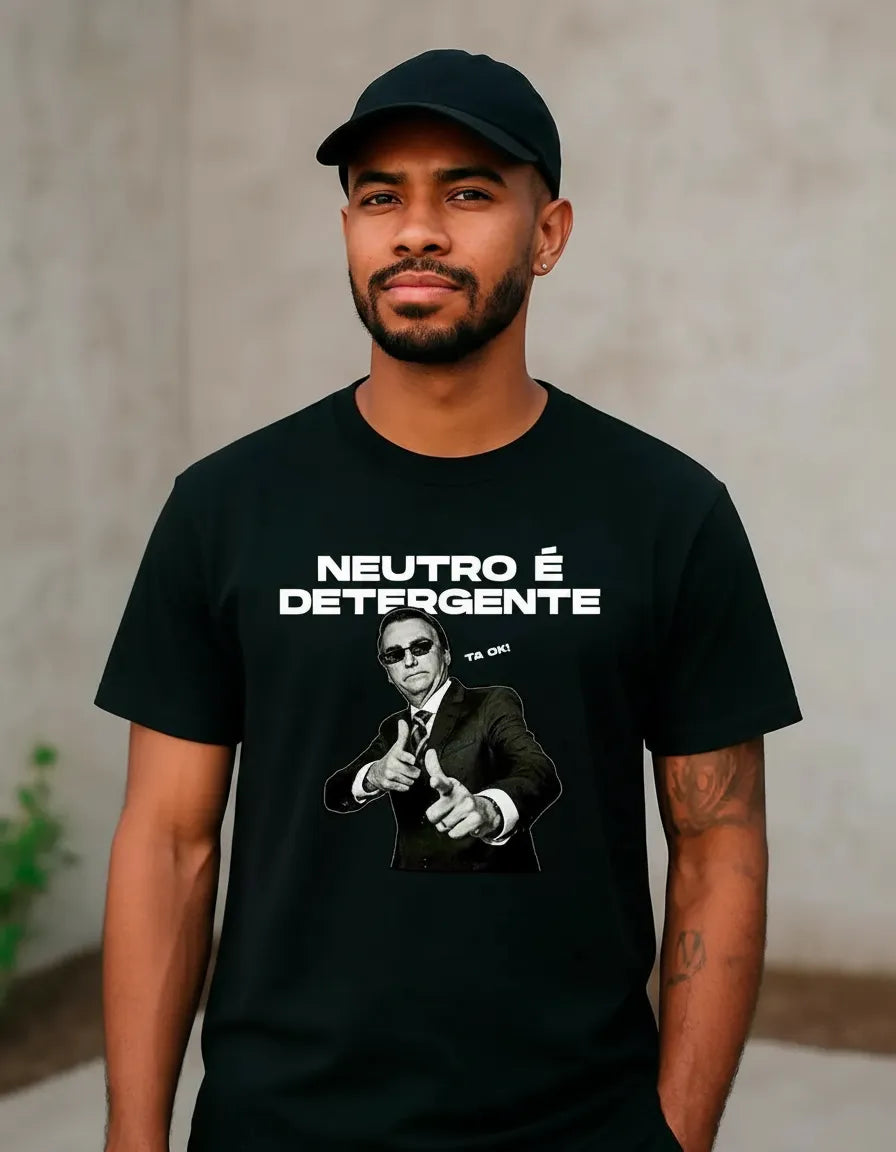Camiseta Neutro É Detergente - Coleção AcordaBrasil!™