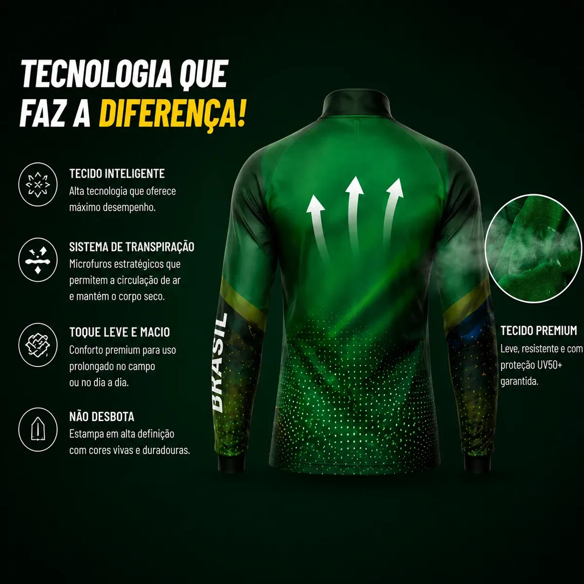 Camiseta AgroBrasil Bruto - Coleção AcordaBrasil!™ [UV50] [OFERTA LEVE 3 PAGUE 1]