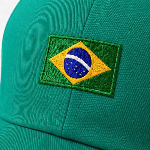 Boné De Futebol Brasil Ajustável Verde E Amarelo