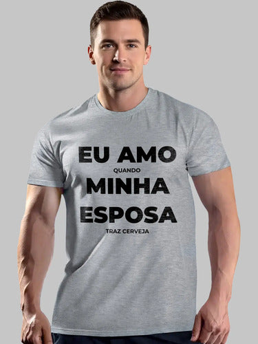 Camiseta Eu Amo Minha Esposa - Coleção AcordaBrasil!™