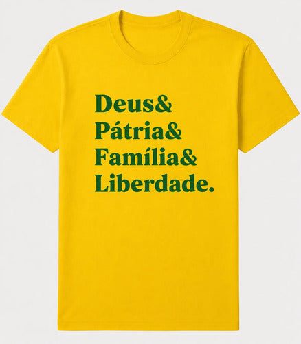 Camiseta Deus&Patria&Família&Liberdade - Coleção AcordaBrasil!™