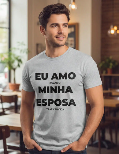 Camiseta Eu Amo Minha Esposa - Coleção AcordaBrasil!™